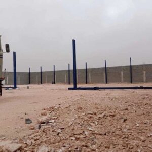 أعمال الحدادة وتثبيت الأعمدة