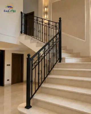 حداد درابزين حديد سلالم داخلية مودرن بجدة